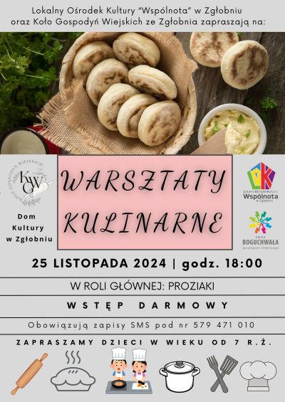 Warsztaty kulinarne dla dzieci w Domu Kultury w Zgłobniu